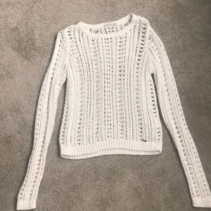Hollister white knit sweater